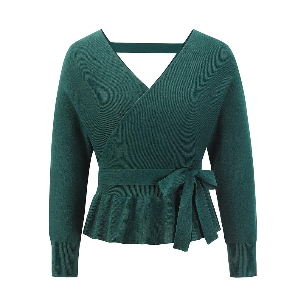 New Pullover V Neck Knitting Sxey Sweaters-STYLEGOING