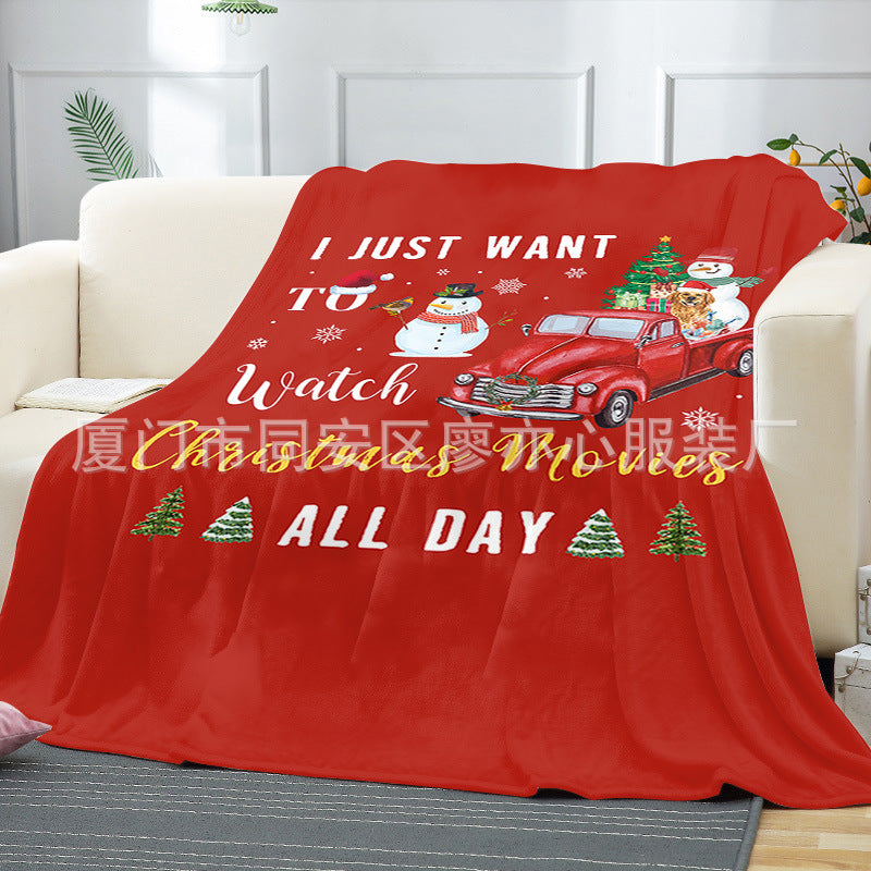 Merry Christmas Fleece Throw Blankets