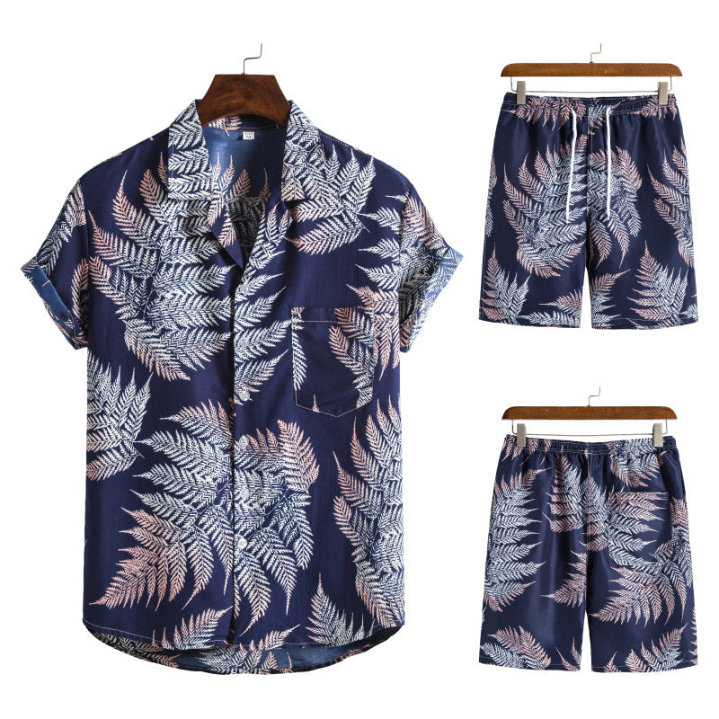 Summer Hawaii Floral Men‘s Beach Sets