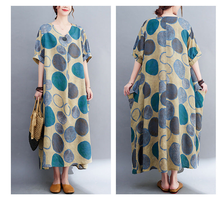 Vintage Summer Plus Sizes Cozy Dresses