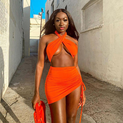 Sexy Halter Backless Summer Bodycon Dresses