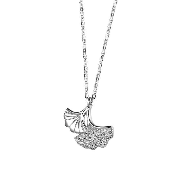 Gingko Desgned Sterling Sliver Necklace for Women