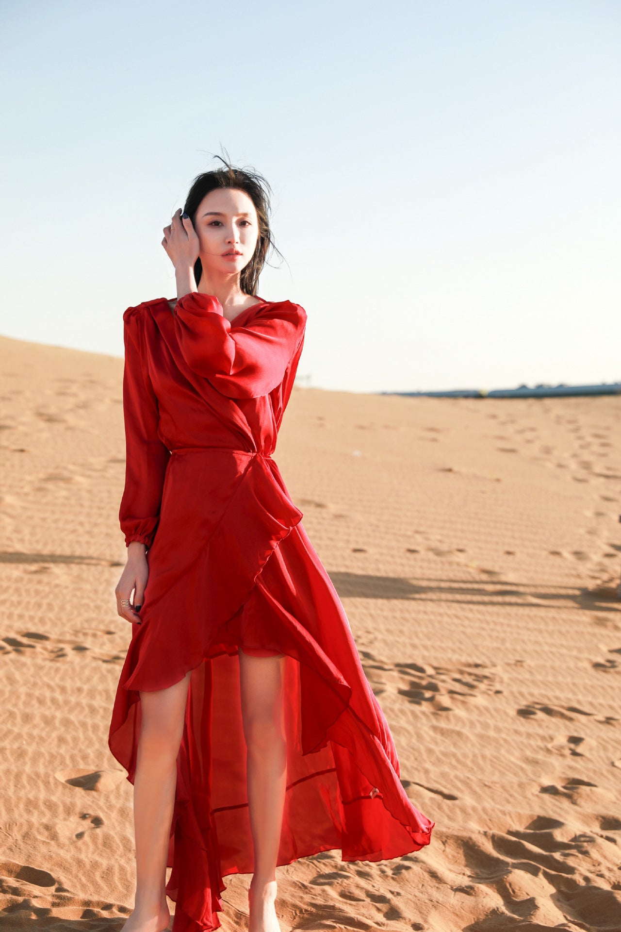 Wine Red Summer Long Beach Holiday Dresses