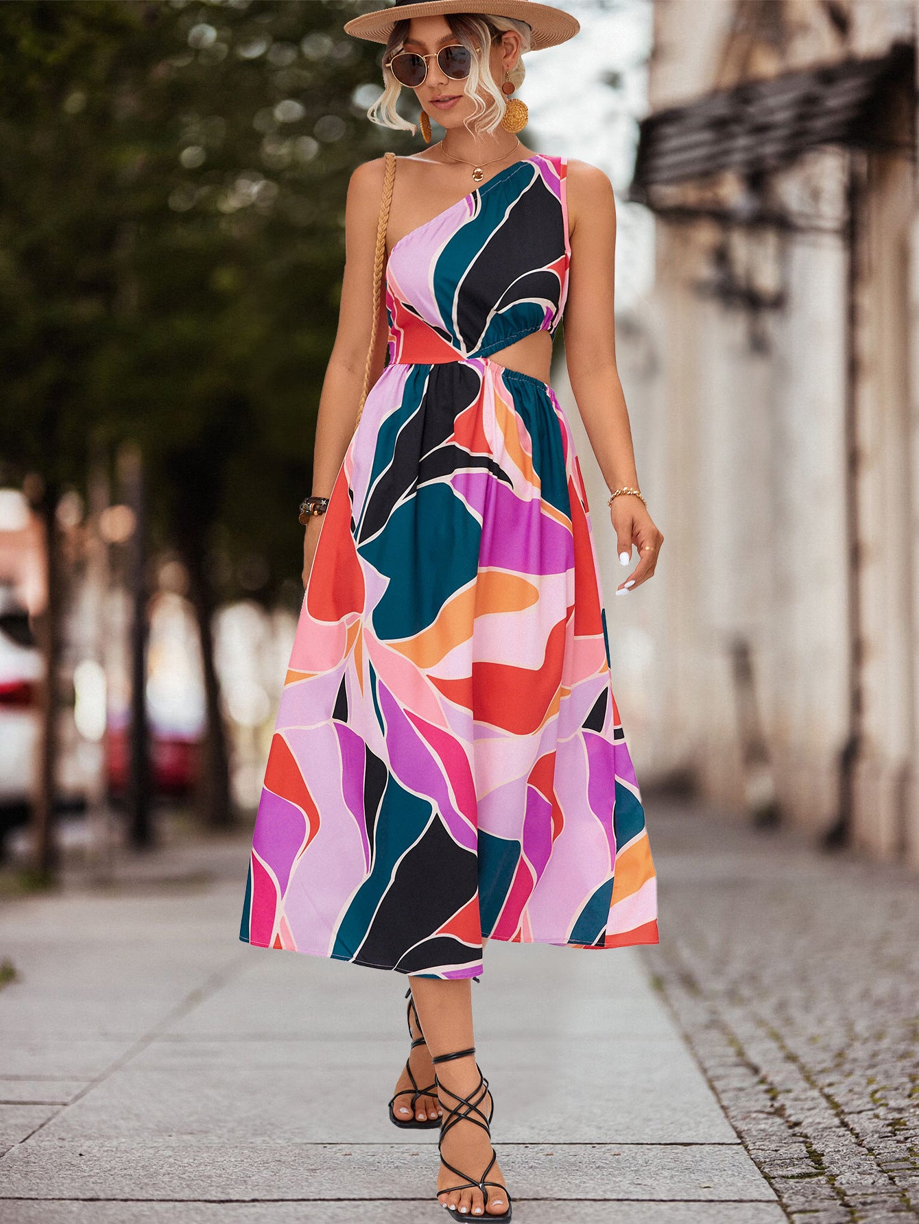 Sexy One Shoulder Summer Long Daily Dresses