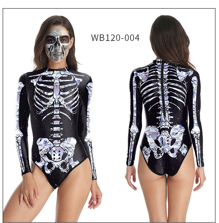 Halloween Human Tissue Night Party One Piece Swimwear