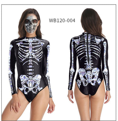 Halloween Human Tissue Night Party One Piece Swimwear