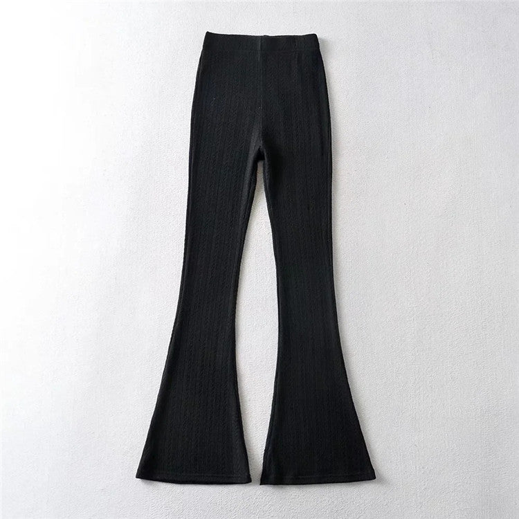 Sexy Designed Knitting Tops and High Waist Trumpet Pants