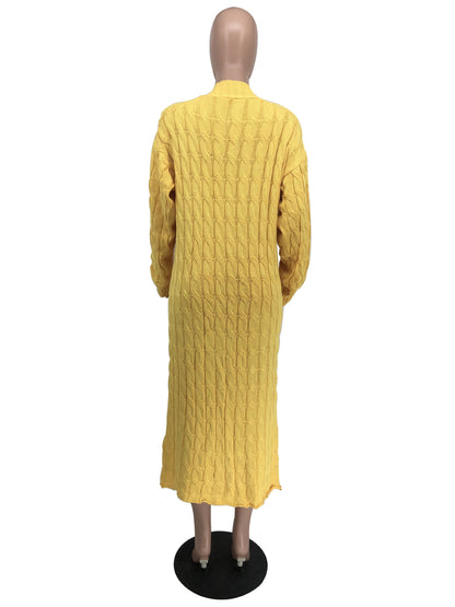 Casual Long Knitted Cardigan Overcoats for Women