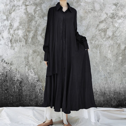 Ethnic Vintage Linen Designed Long Shirt Dresses