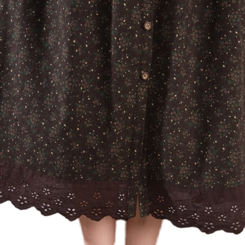 1980s Vintage Casual Linen Long Dresses