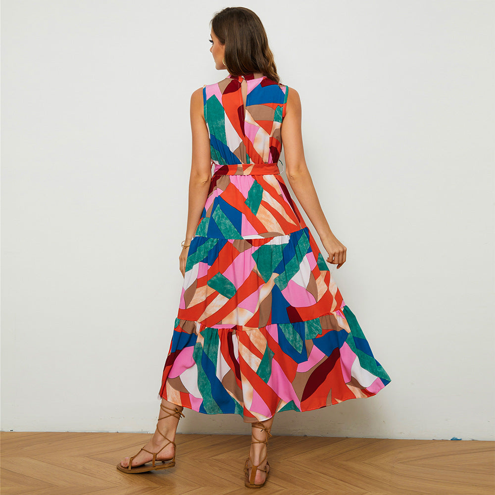 Summer Boho Sleeveless A Line Dresses