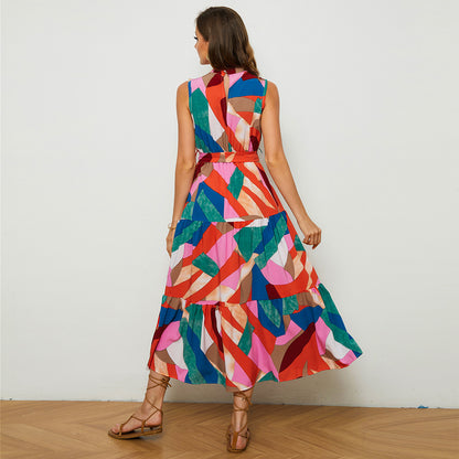 Summer Boho Sleeveless A Line Dresses