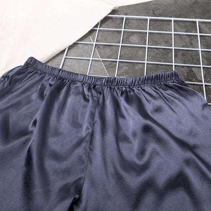 Women Satin Lace Up Fall Sleepwear Suits for Women