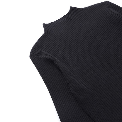 Elegant Turtleneck Short Knitted Tops