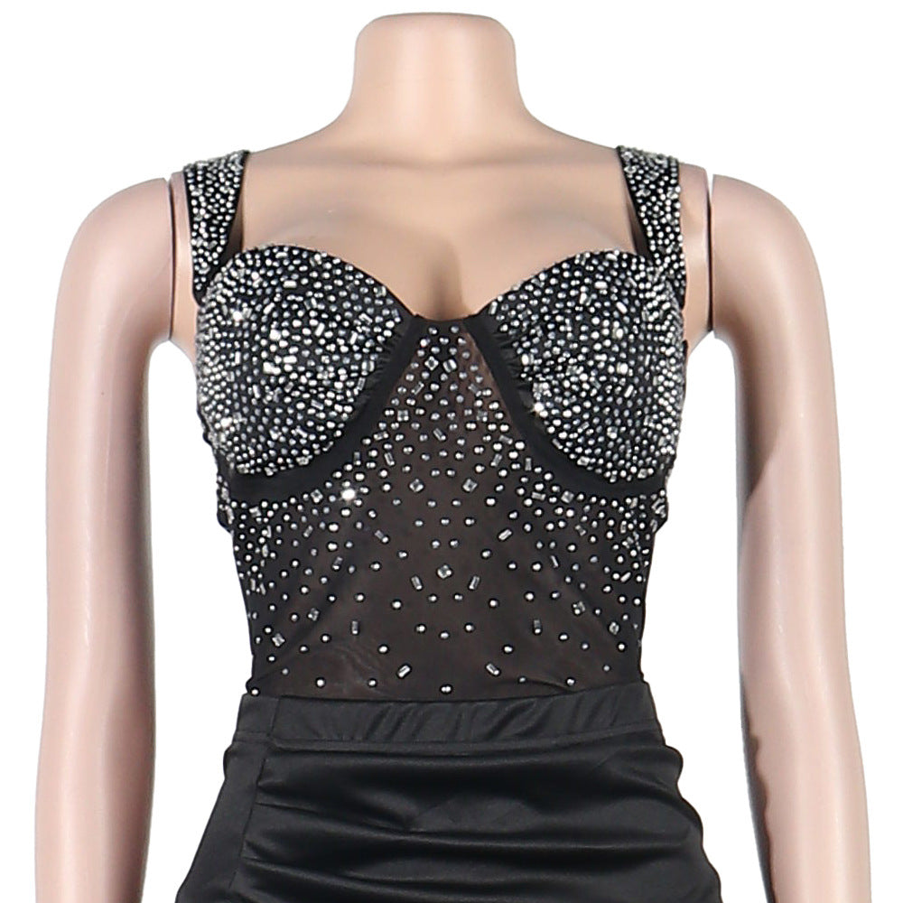 Sexy Backless Two Pieces Night Party Dresses
