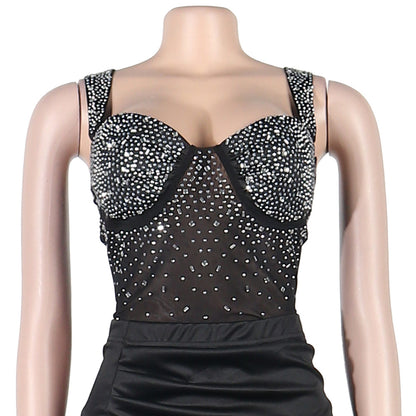 Sexy Backless Two Pieces Night Party Dresses
