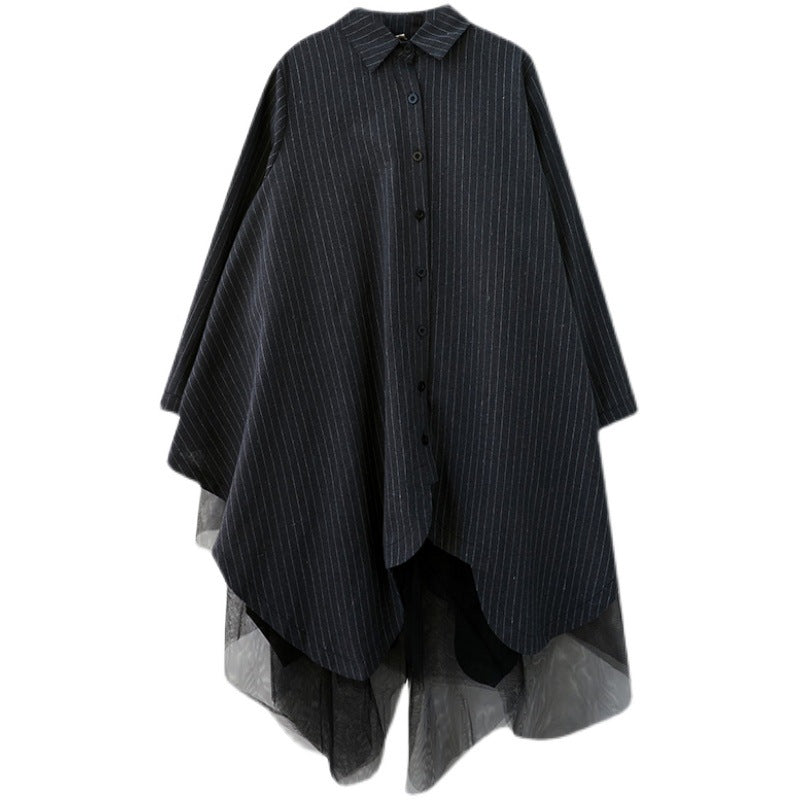 Casual Striped Double Women Midi Dresses