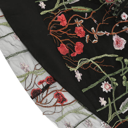 Vintage Sleeveless Embroidery Dresses