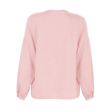 Simple Style V Neck Long Sleeves Leisure Shirts-STYLEGOING