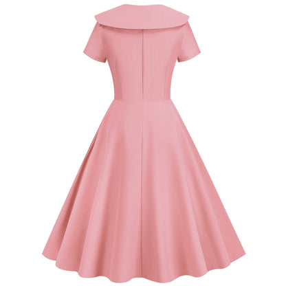 Vintage Short Sleeves A Line Dresses