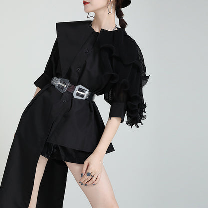 3D Designed Asymmetrical Summer Shirts Dresses