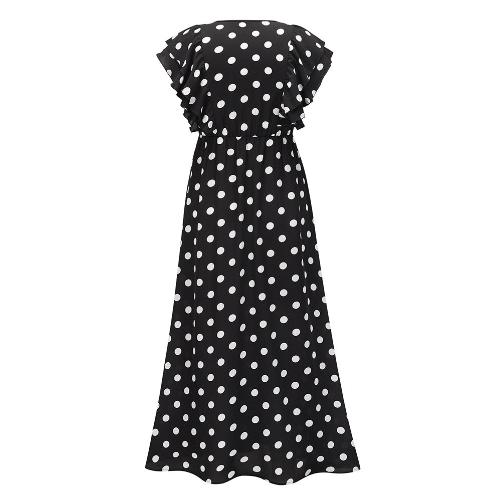 Summer Sexy Dot Print Long Summer Beach Dresses