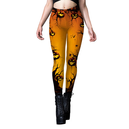 Halloween Print Leggings for Women
