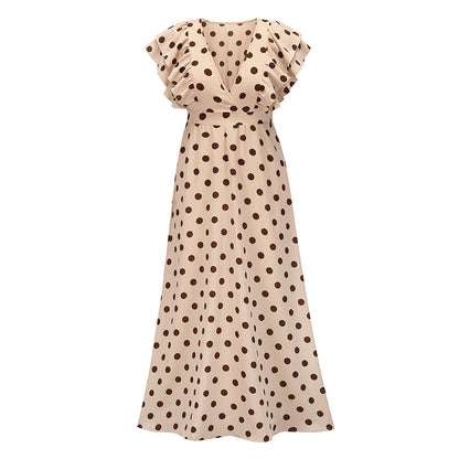 Summer Sexy Dot Print Long Summer Beach Dresses