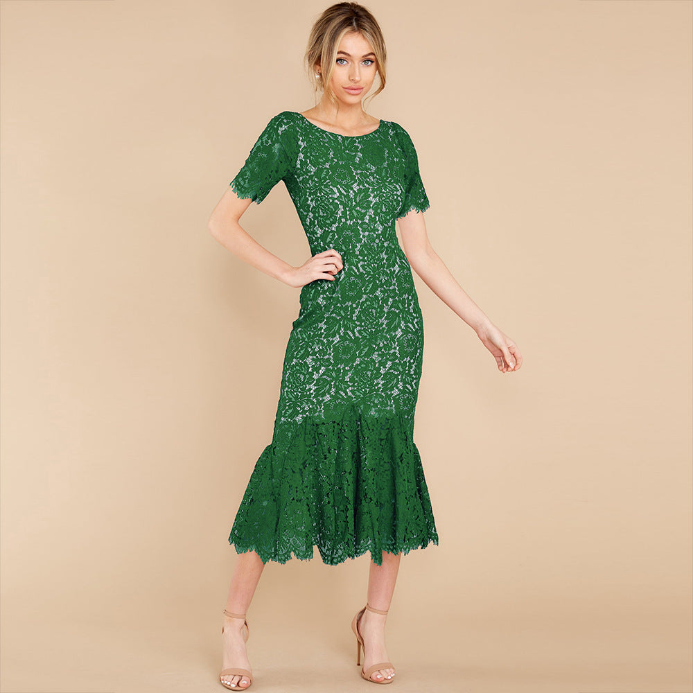 Sexy Backless Elegant Lace Dresses for Women