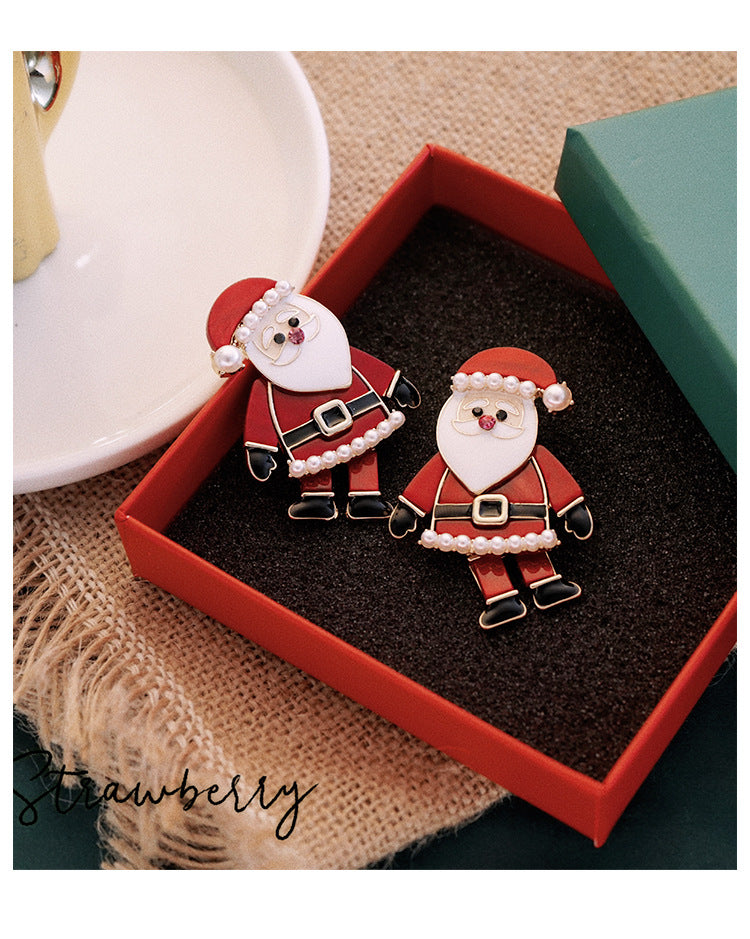 Christmas Santa Claus Women Studs Earrings