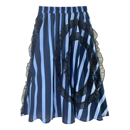 Designed Striped Summer Women Skirts