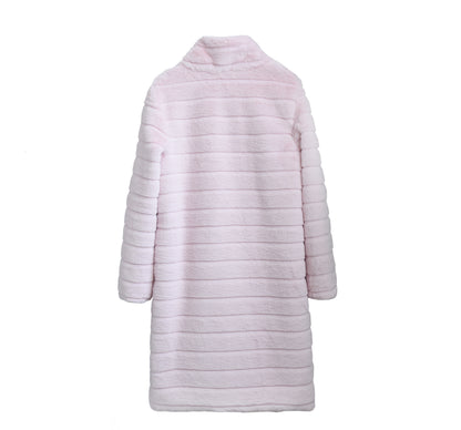 Fashion Artificial Fur Winter Long Overcoats for Women