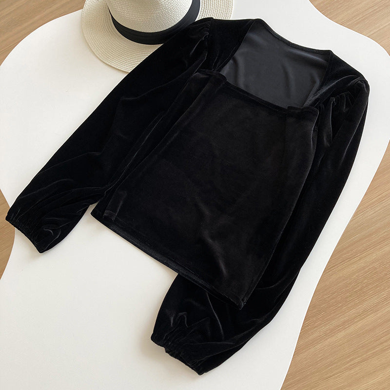 Elegant Square Neck Women Pullover Shirts