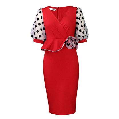 Fashion Polka Dot Tulle Women Dresses
