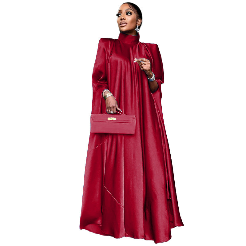 Women High Neck Long Romper Dresses