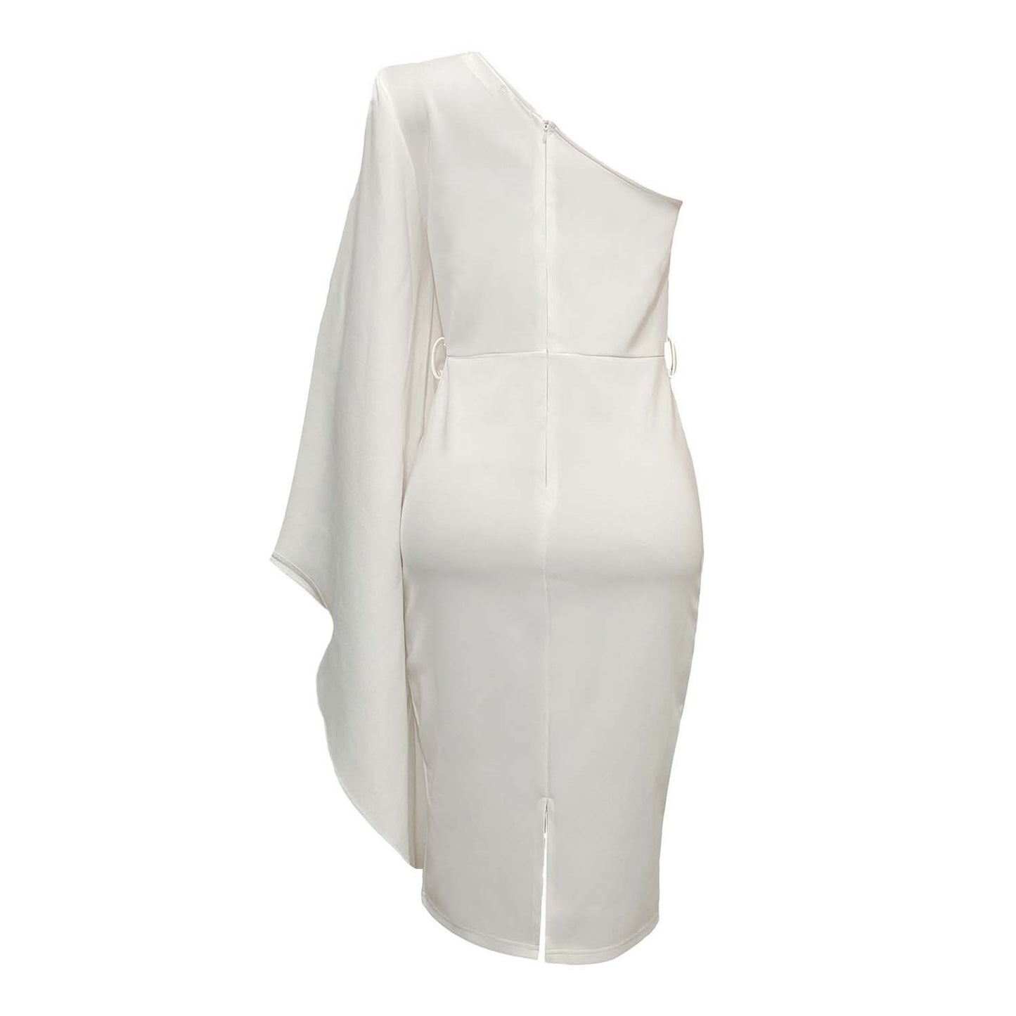 One Shoulder High Waist Plus Sizes Sexy Women Dresses-STYLEGOING