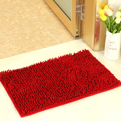 Shaggy Chenille Door Mat Non Slip Bath Mat Easy Care Microfibre Bobble Bath Mat