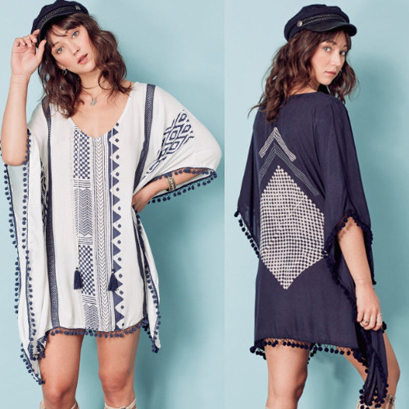 Boho Tassels Summer Holiday Bikini Cover Up Dresses