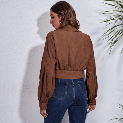 Casual Women Corduroy Jacket Coats