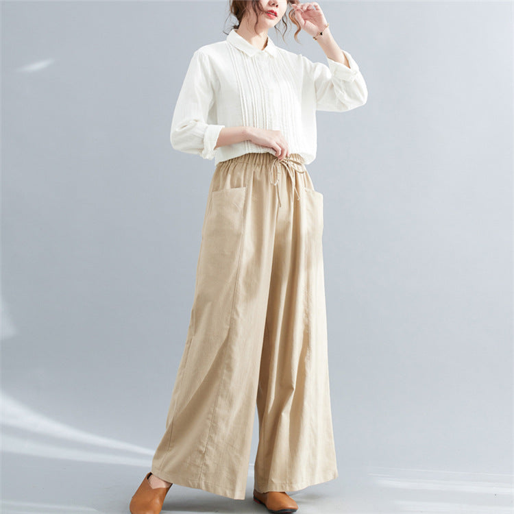 Casual Linen Loose Plus Sizes Women Pants