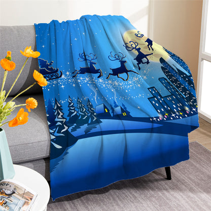 Merry Christmas Soft Fleece Throw Blankets