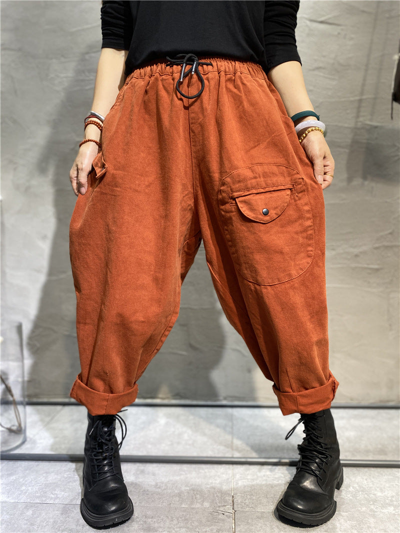Casual Literary Fall Harem Long Pants