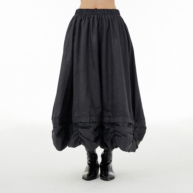 Designed Pleated Plus Sizes Skirts for Women