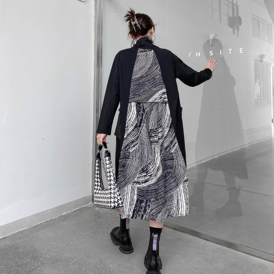 Vintage Turtleneck Winter Long A Line Dresses
