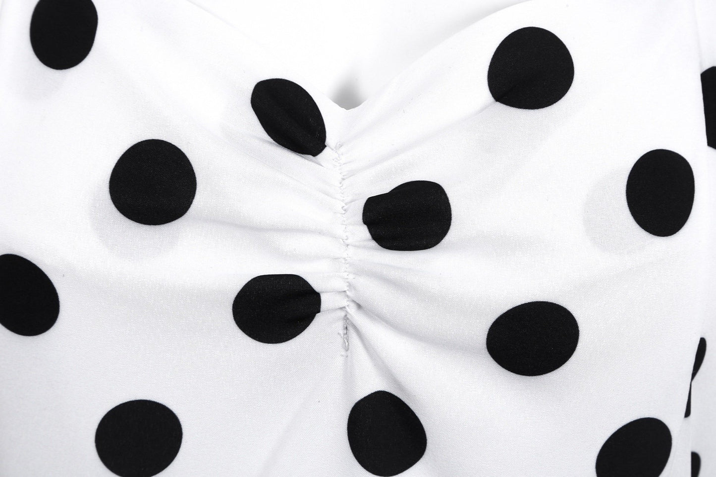 Retro Dot Print Short Sleeves Short Dresses-STYLEGOING