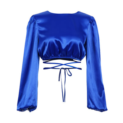 Sexy Designed Midriff Baring Backless Summer Women Tops