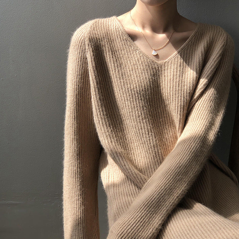 Casual Knitted Knee Dresses for Women