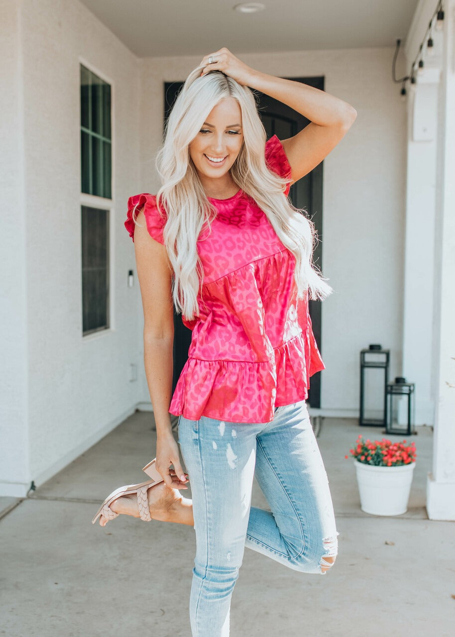 Summer Ruffled Round Neck Women Blouses