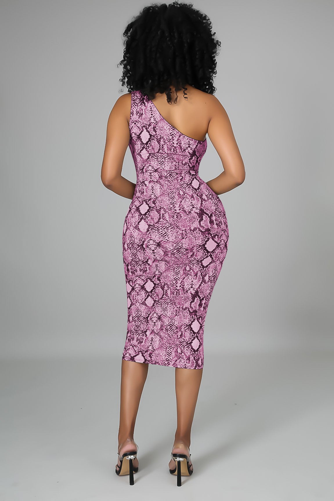 Sexy One Shoulder Leopard Sheath Dresses