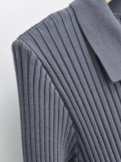 Sexy Polo Neckline Knitted Long Mermaid Dresses